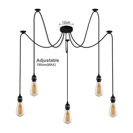 Cero Spider Pendant Light with Origami Paper Lampshade