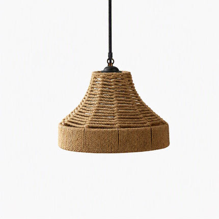 Ropeworks Hemp Rope Bell Pendant Light - Rustic Boho