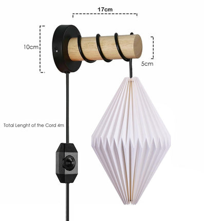 Oakley Plug-in Origami Diamond Wall Light