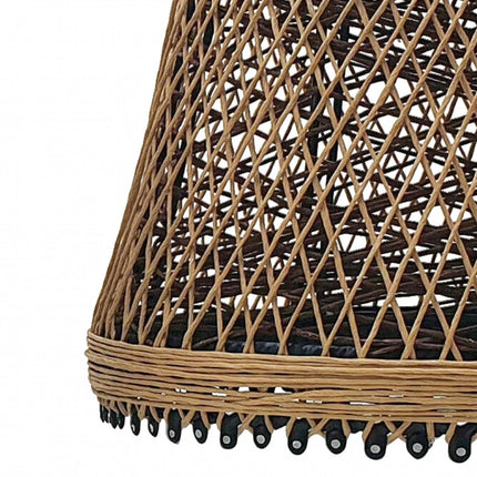 Orra Drum Bell Rattan Lampshade - Natural Boho Wicker Lighting