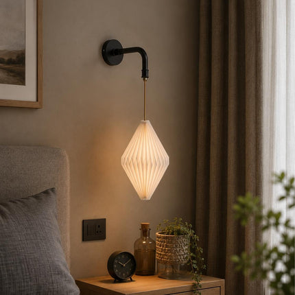 Kira Origami Diamond Hanging Wall Sconce