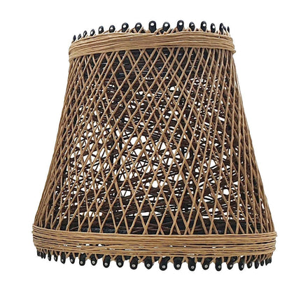 Orra Drum Bell Rattan Lampshade - Natural Boho Wicker Lighting