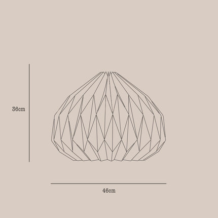 Large Origami Paper Table Lamp – Minimalist Bedside Accent Lighting, Paper Desk Lamp