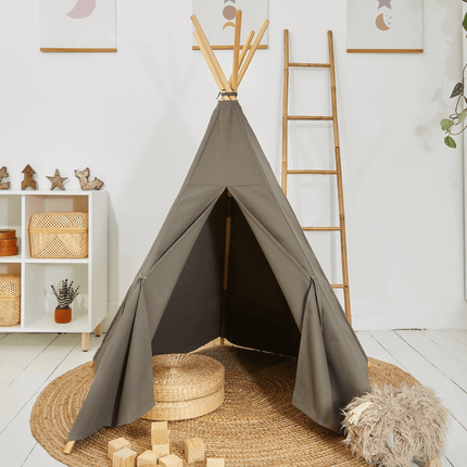 minimalist play den in army green colour