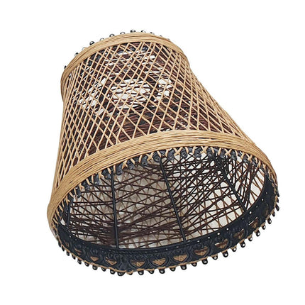 Orra Drum Bell Rattan Lampshade - Natural Boho Wicker Lighting