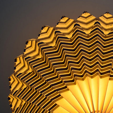 Blue Pattern Origami Diamond Lampshade pattern detail