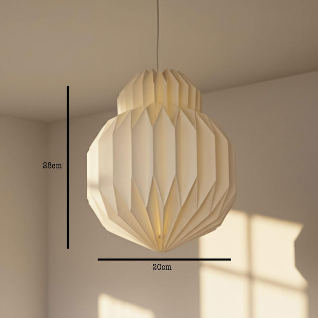 bulb origami lamp shade detailing size of the product