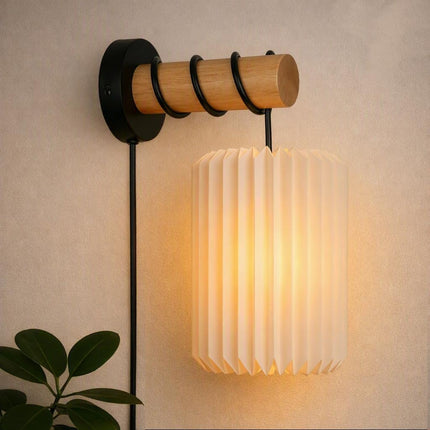 Oakley Origami Paper Tube Wall Lamp – Minimalist Bedside Light