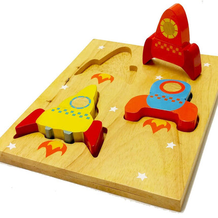 front side of the chunky rocket puzzle