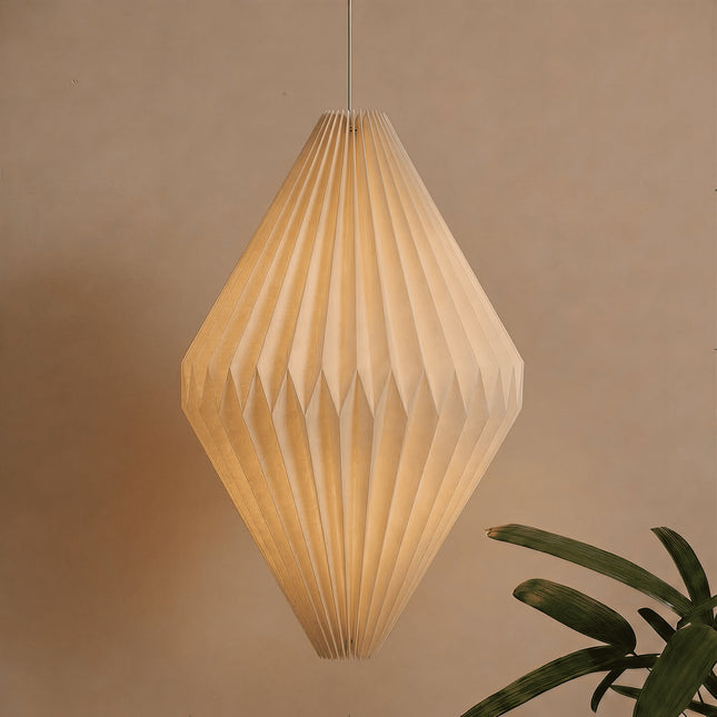 Origami Paper Lampshade in Diamond Drop Shape