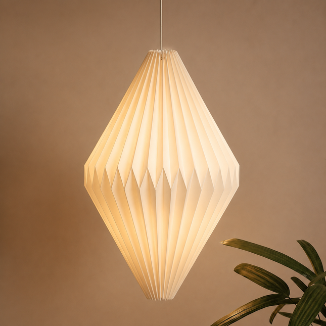 Origami Paper Lampshade in Diamond Drop Shape