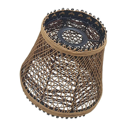 Orra Drum Bell Rattan Lampshade - Natural Boho Wicker Lighting