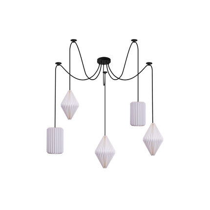 Cero Spider Pendant Light with Origami Paper Lampshade