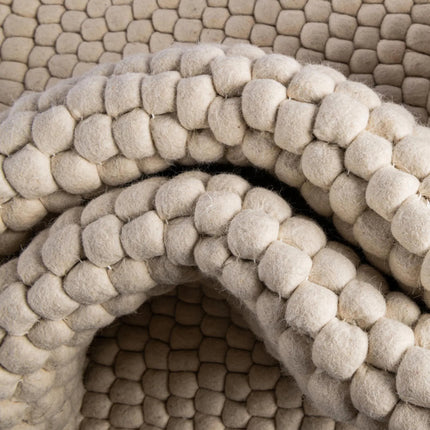 Round Felt Ball Wool Rug