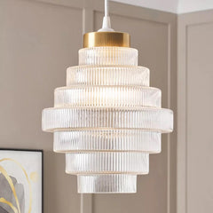 Fluted Ribbed Glass Lampshade