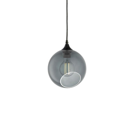 grey glass ball hanging light in large globe size
