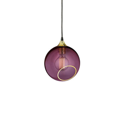 purple glass hanging glass globe pendant