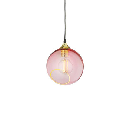 pink glass ball pendent in large size