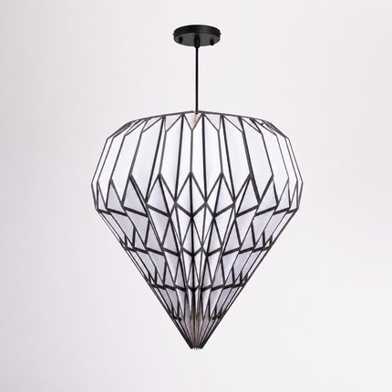 Art Deco Geometric Black White Pattern Origami Lampshade
