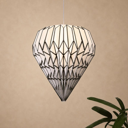 Art Deco Geometric Black White Pattern Origami Lampshade