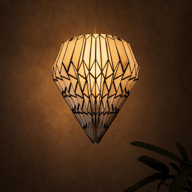 Art Deco Geometric Black White Pattern Origami Lampshade