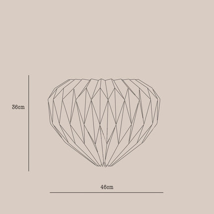 XL Flower Origami Paper Easy Fit Lampshade - Pleated Pendant Light