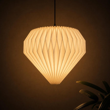 XL Flower Origami Paper Easy Fit Lampshade - Pleated Pendant Light