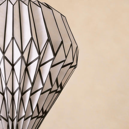 Art Deco Geometric Black White Pattern Origami Lampshade