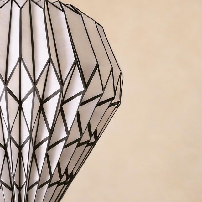 Art Deco Geometric Black White Pattern Origami Lampshade