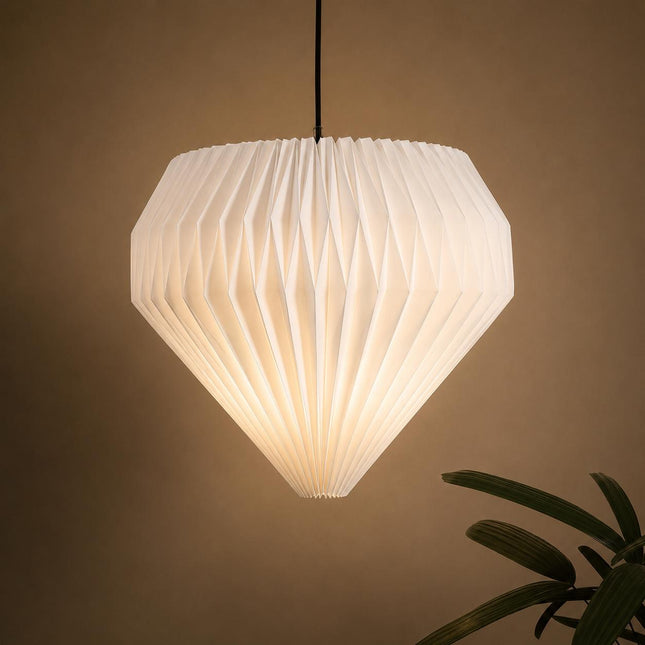 XL Flower Origami Paper Easy Fit Lampshade - Pleated Pendant Light