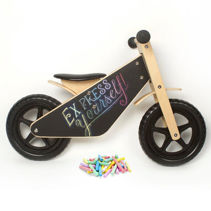 kids balance bike with chalk 