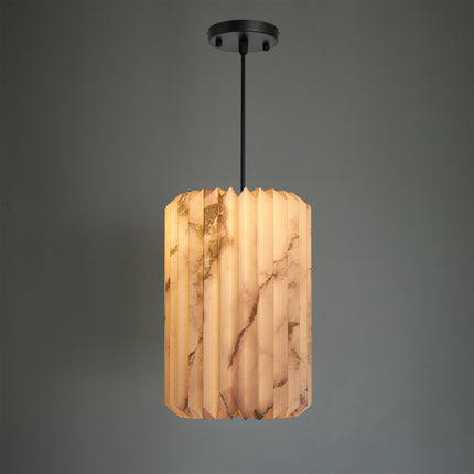 Printed Marble Pattern Origami Tube Paper Lampshade