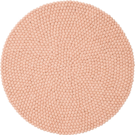 Round Felt Ball Wool Rug