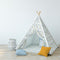 minimalist teepee play tent with accessories 