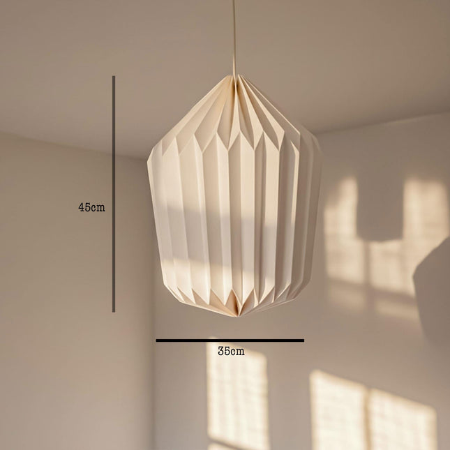 Origami Drum Lampshade with light off