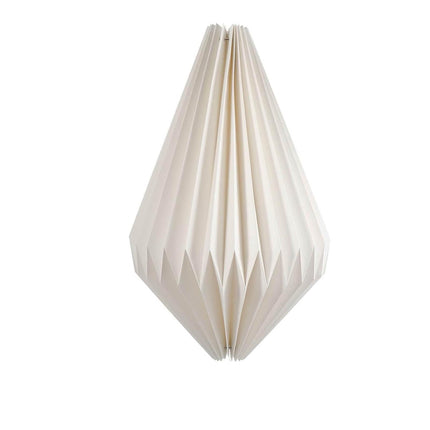 tear drop origami shade on white backgrond