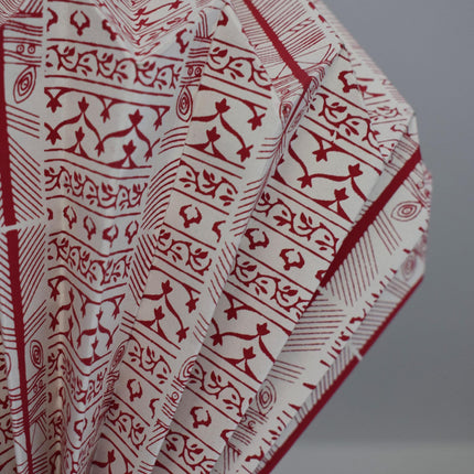 close up image of pattern on red origami lampshade