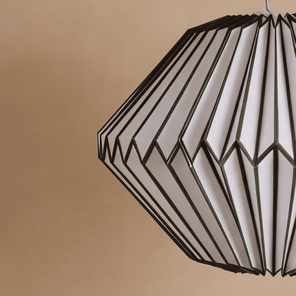 Pinstripe Pattern Origami Paper Diamond Lampshade