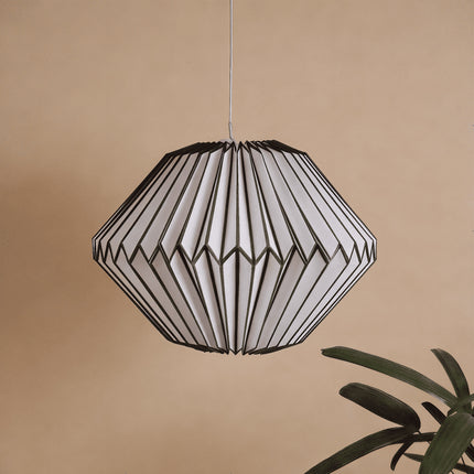 Pinstripe Pattern Origami Paper Diamond Lampshade