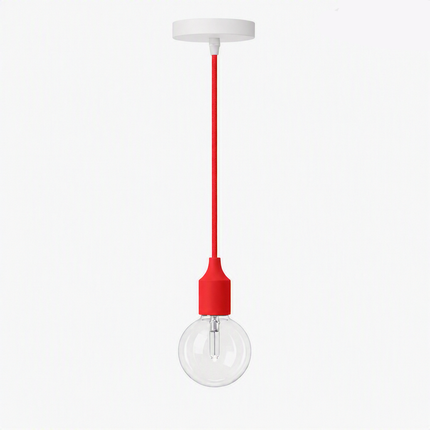Pastel Red Pattern Origami Diamond Lampshade