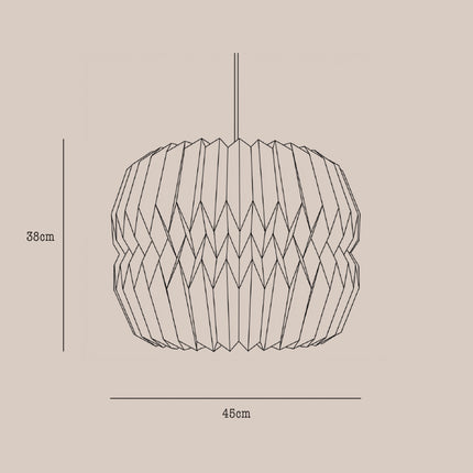 XL Drum Origami Paper Easy Fit Lampshade