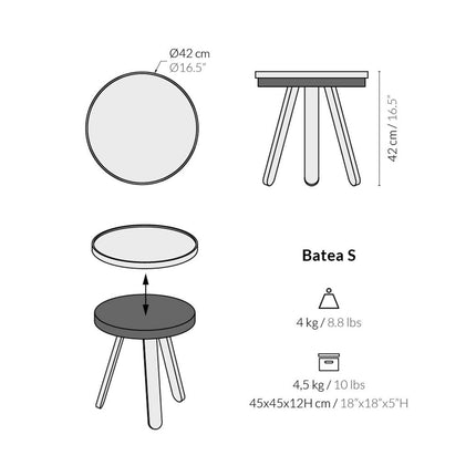 Small Batea Tray Table