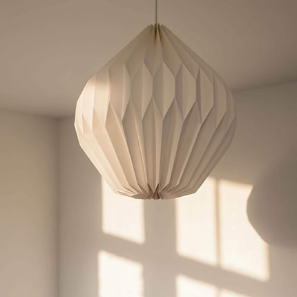 Snowdrop Origami Lampshade with light off