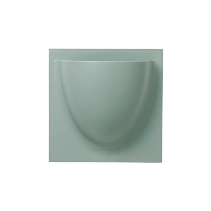 Rectangular light gray vertiplants plant pot and storage container with a curved design on a white background