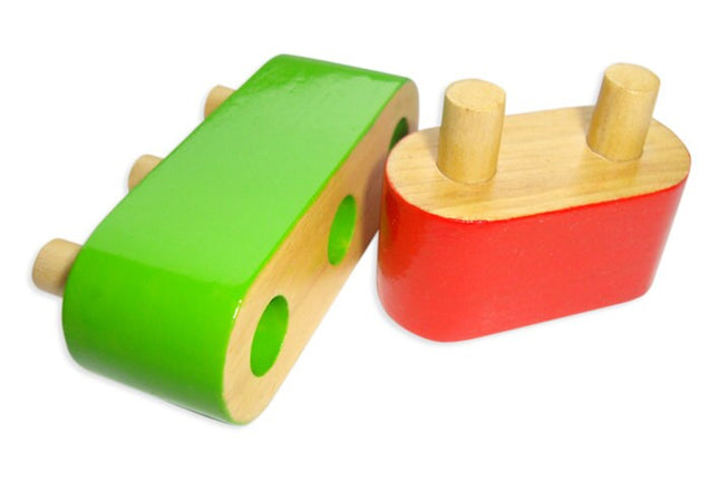 wooden building block pieces