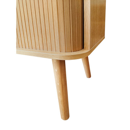 Wooden cabinet with a white background